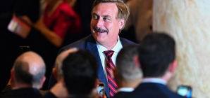 Mike Lindell Shows Off His Tin-Foil Hats