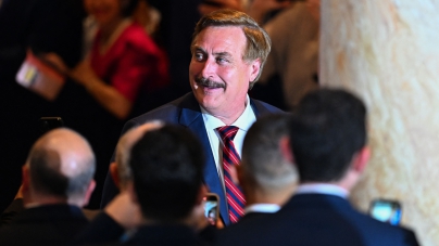 Mike Lindell Shows Off His Tin-Foil Hats