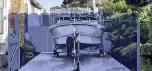 California man, ordered to cover boat, adds mural, causes double takes