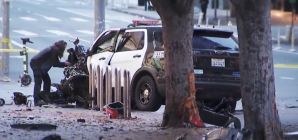 LAPD officer injured after being ejected from stolen patrol car