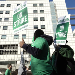 More than 40,000 UC workers threaten to go on statewide strike across campuses, dining halls and hospitals